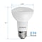 Luxrite BR20 LED Light Bulbs 6.5W (45W Equivalent) 460LM 2700K Warm White Dimmable E26 Base 6-Pack LR31860-6PK - alternate 6